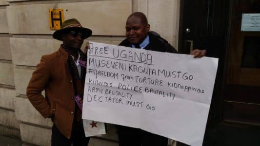 Protest against Dictator Yoweri Museveni 